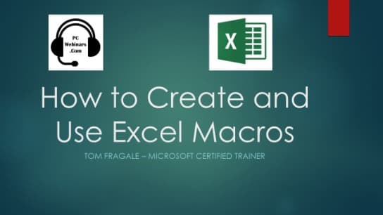 How to Create and use Macros in your Excel workbook